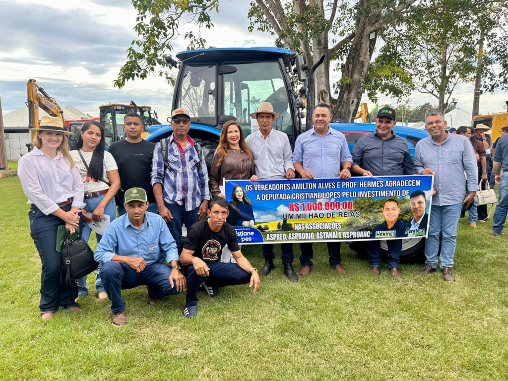 Deputada federal Cristiane Lopes fortalece agricultura e agronegócio com entregas em todo o estado