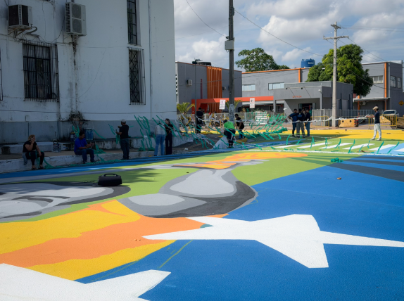 Pintura temática mobiliza operação de trânsito na região central de Porto Velho 2 Pintura temática mobiliza operação de trânsito na região central de Porto Velho