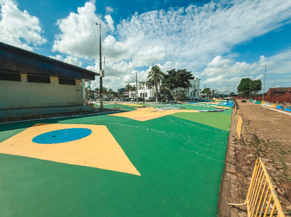 Pintura temática da Copa entra em fase final no Centro de PVH