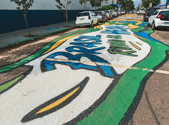 Pintura temática da Copa entra em fase final no Centro de PVH