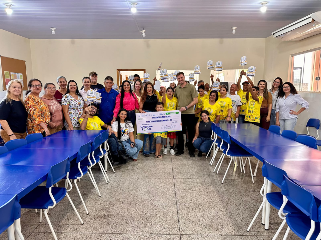 Deputada Federal Cristiane Lopes destina R$ 200 mil para fortalecer atendimento da APAE em Presidente Médici