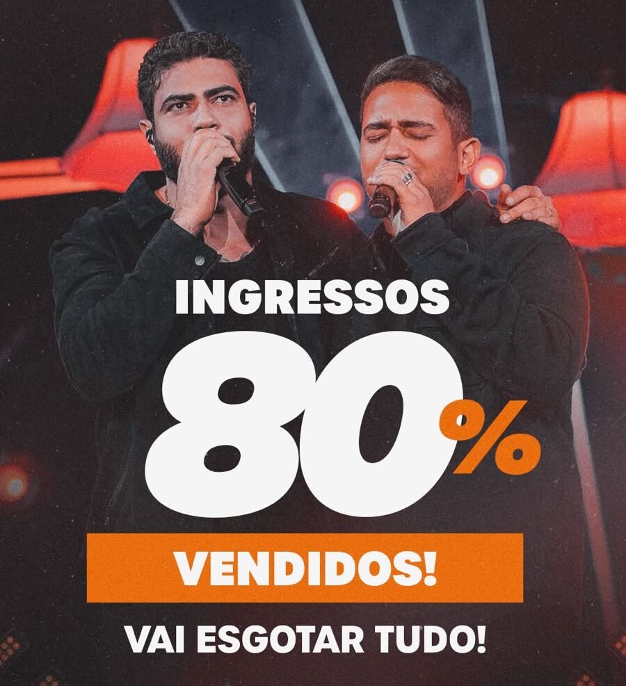 Corrida pelos ingressos: show de Henrique & Juliano e Grelo em Porto Velho entra na reta final de vendas