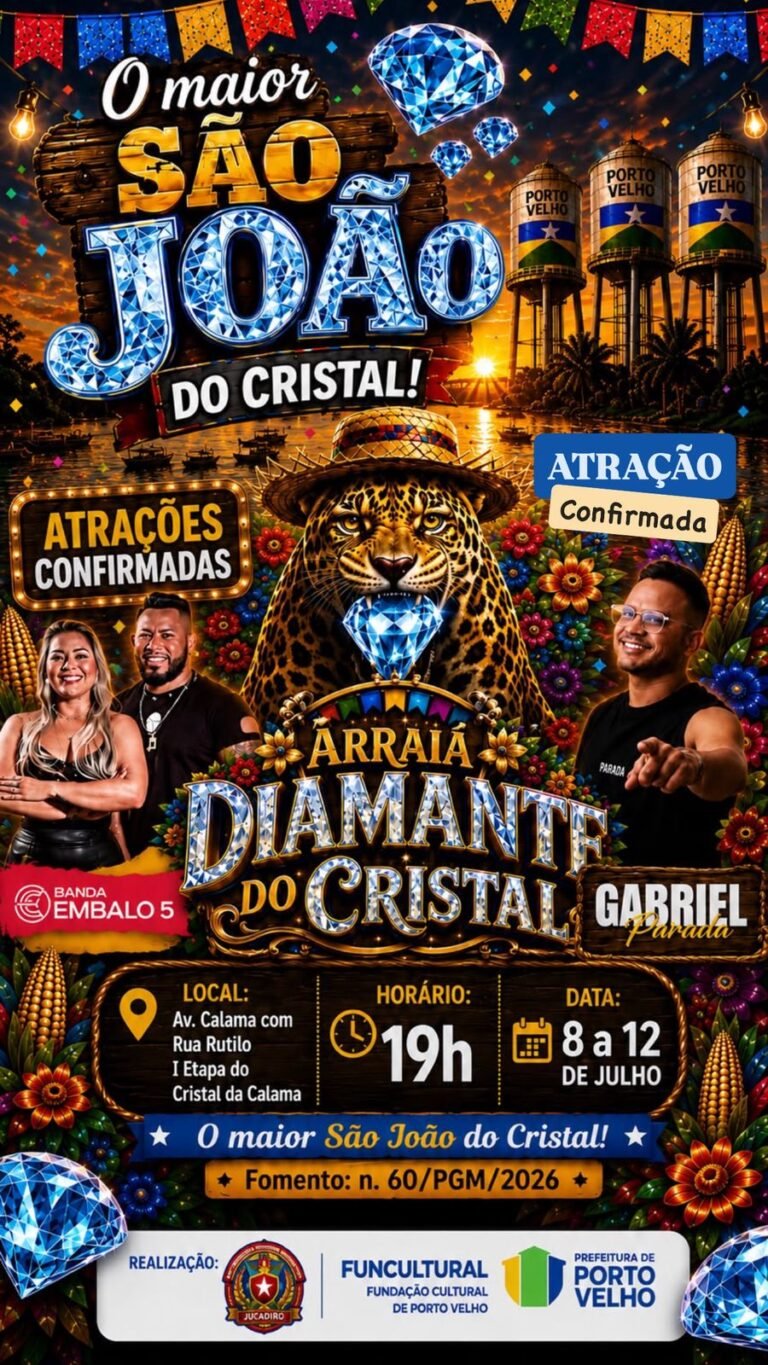 6º Arraiá Diamante do Cristal terá shows gratuitos, bingão e valorização da cultura popular