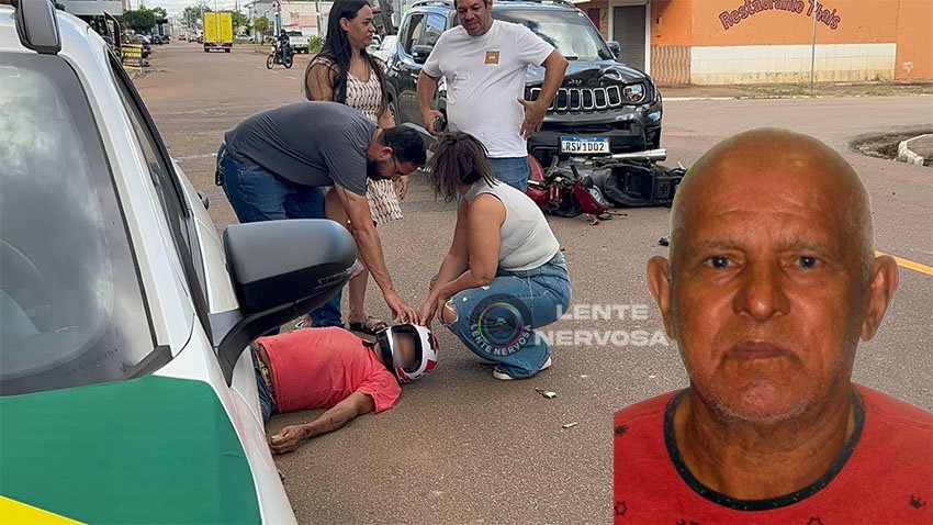Morre no hospital idoso que invadiu via preferencial e foi atingido por carro