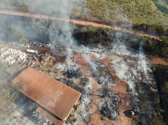 Ação integrada controla incêndio e evita que chamas avancem na Vila Princesa 