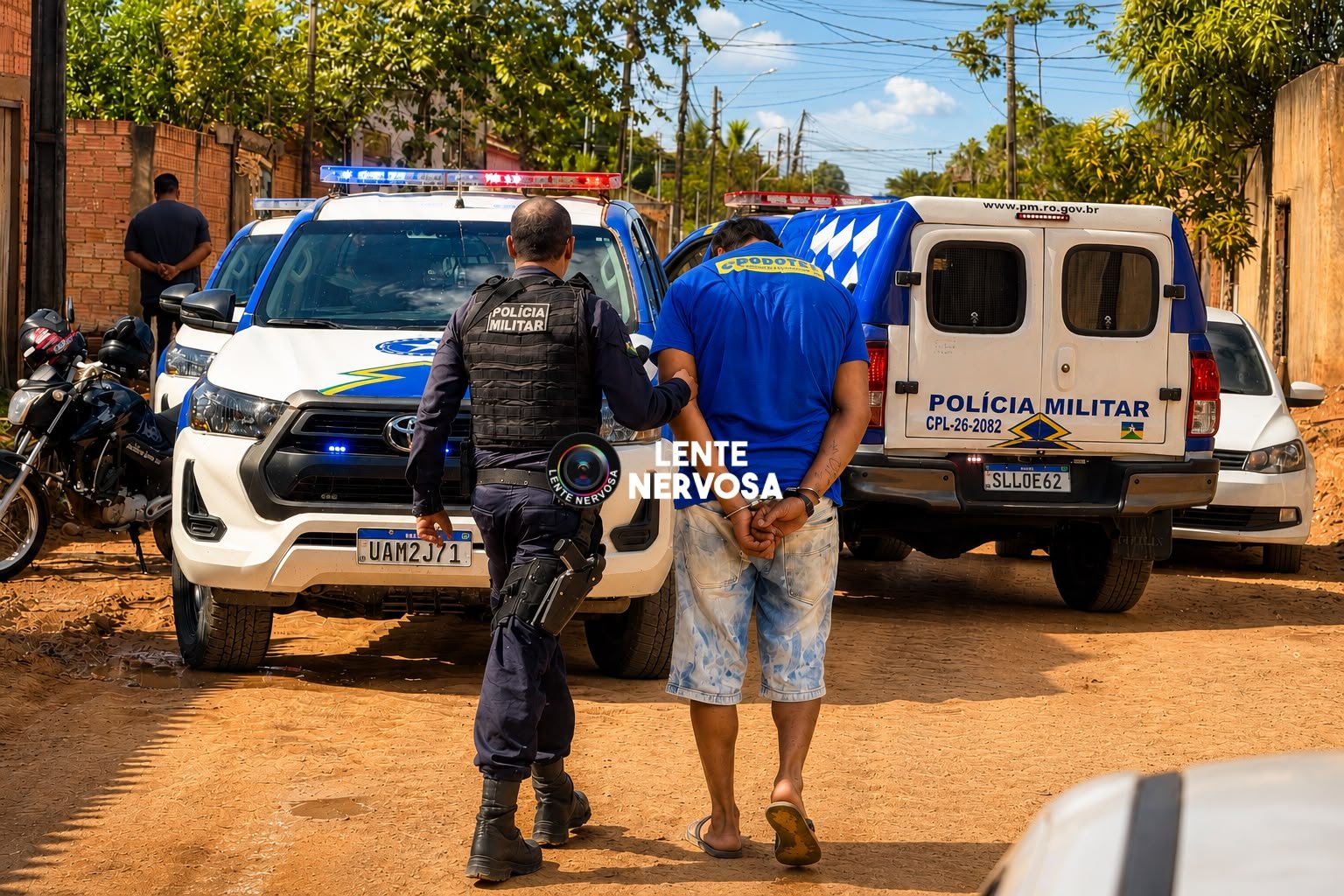 Homem é preso pela Polícia Militar e confessa ter assassinado rival a facadas na zona sul 1 Homem é preso pela Polícia Militar e confessa ter assassinado rival a facadas na zona sul