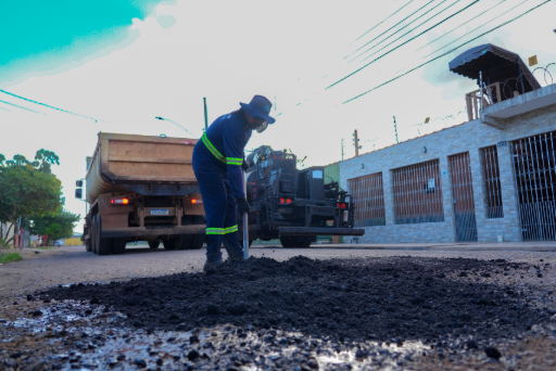 Tapa-buraco transforma mais 6 ruas e melhora mobilidade no bairro Cuniã
