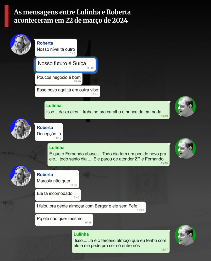 PF acha mensagens de Lulinha falando de negócios com lobista do Careca do INSS: "Nosso futuro é Suíça" 2 PF acha mensagens de Lulinha falando de negócios com lobista do Careca do INSS: "Nosso futuro é Suíça"