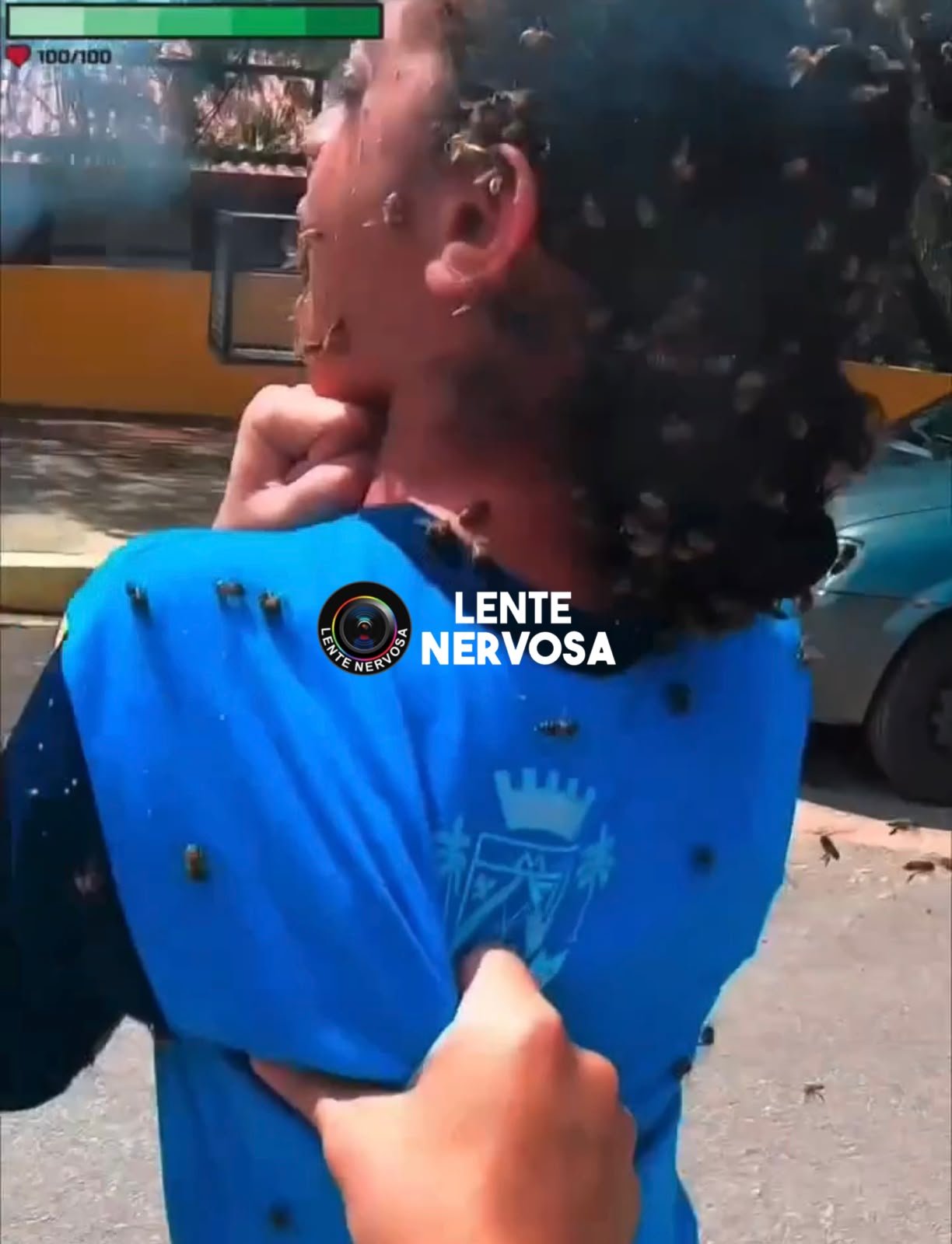 Motoboy enfrenta enxame e sofre cerca de 40 picadas ao socorrer menina em MG - VEJA O VÍDEO