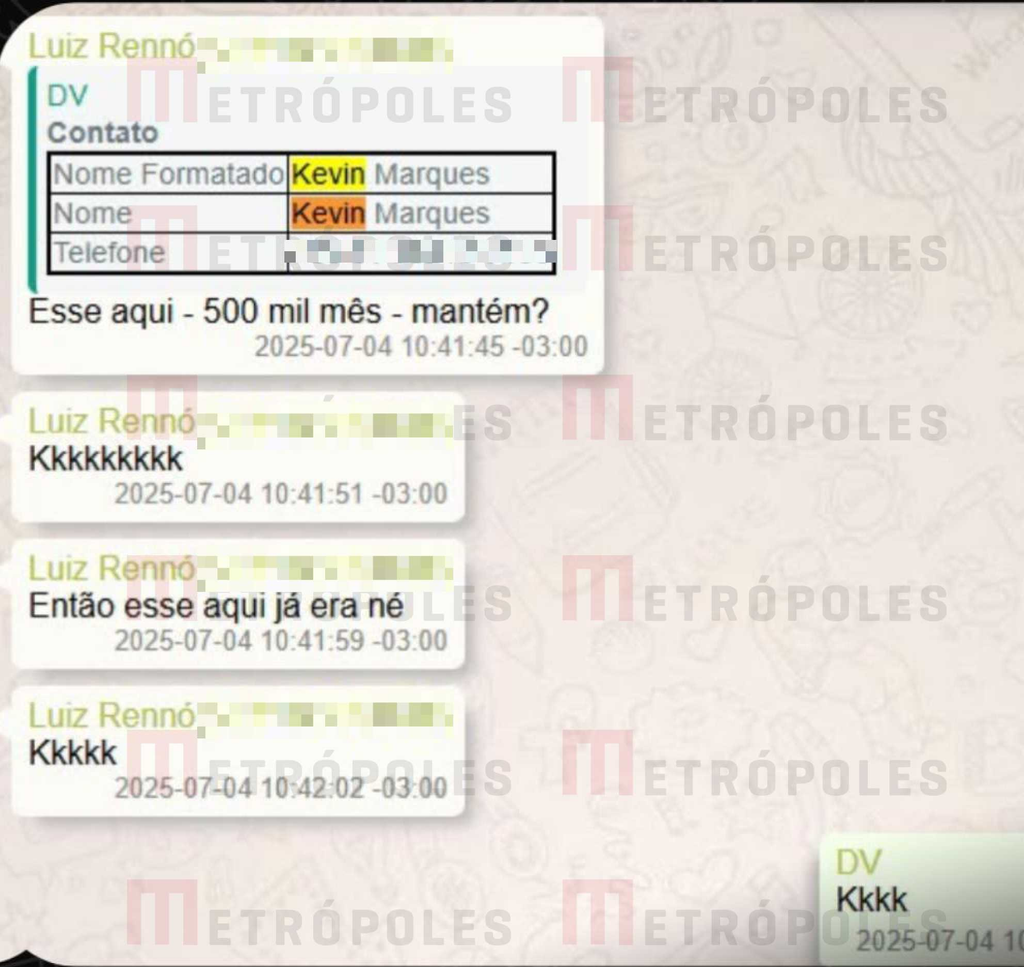 Celular de Vorcaro cita R$ 500 mil para filho de Nunes Marques - VEJA OS PRINTS 3 Celular de Vorcaro cita R$ 500 mil para filho de Nunes Marques - VEJA OS PRINTS