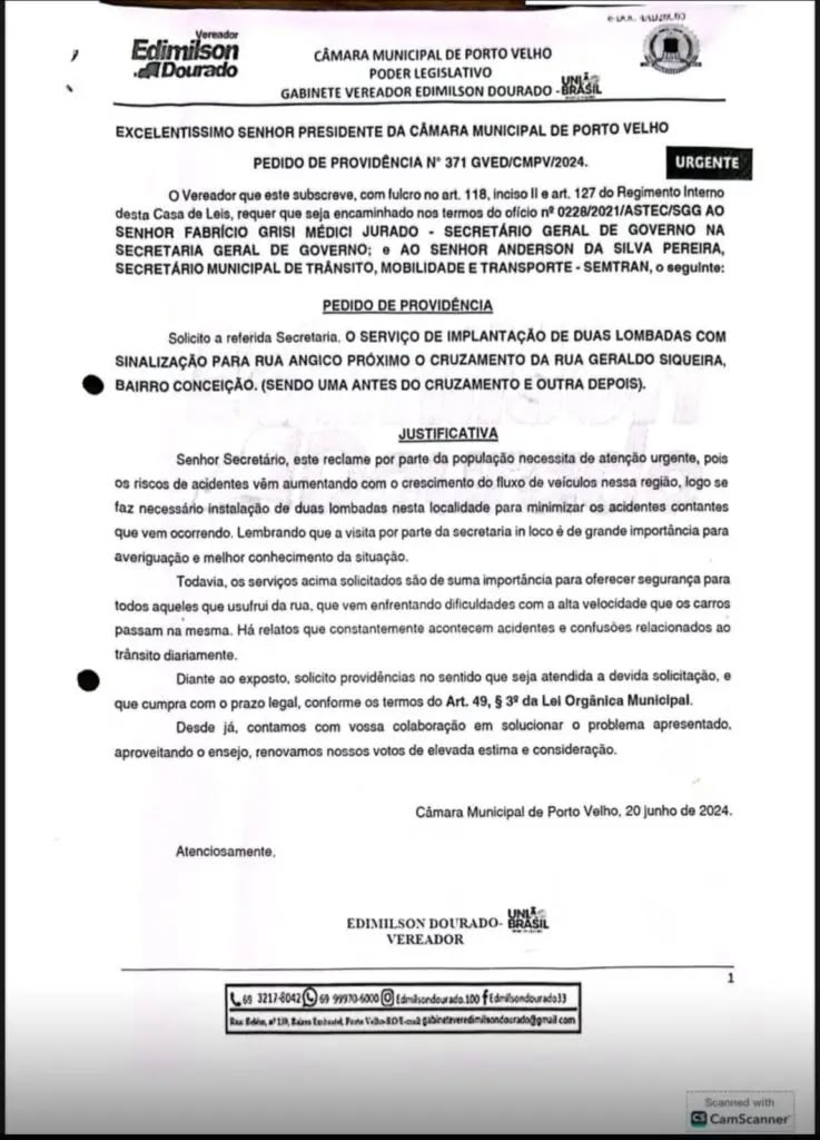 Vereador Edimilson Dourado reforça pedido por quebra-molas na Rua Angico para reduzir acidentes na zona sul 3 Vereador Edimilson Dourado reforça pedido por quebra-molas na Rua Angico para reduzir acidentes na zona sul
