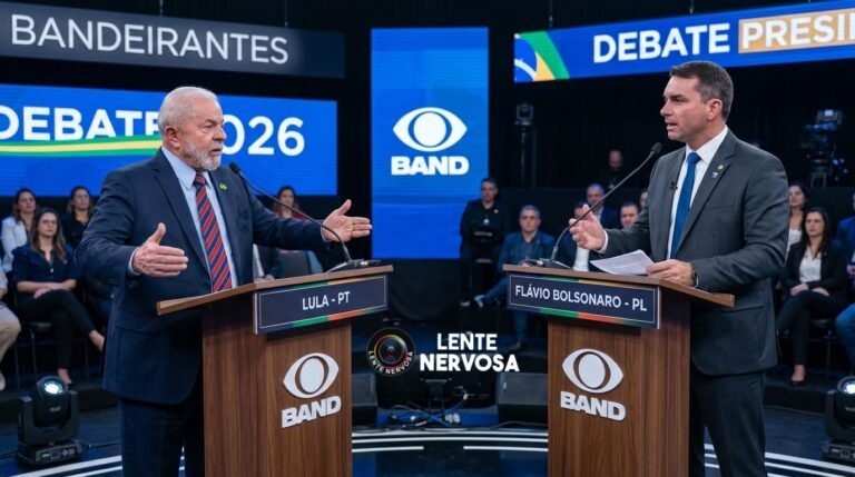 Assista ao vivo o debate entre Flávio Bolsonaro e Lula, na Band
