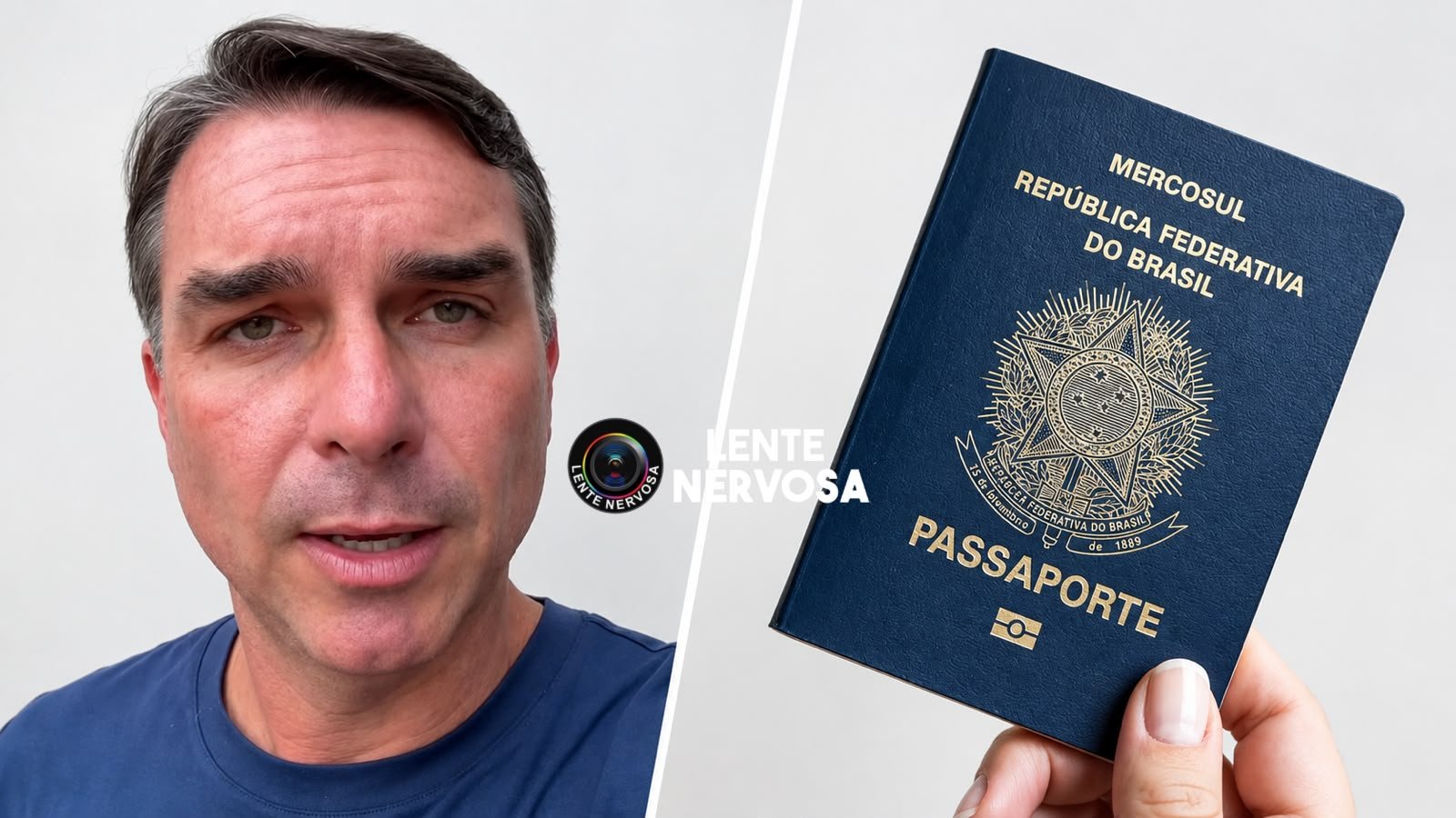 Flávio é abordado pela Polícia Federal após visitar o pai e intimado a entregar os passaportes - VÍDEO