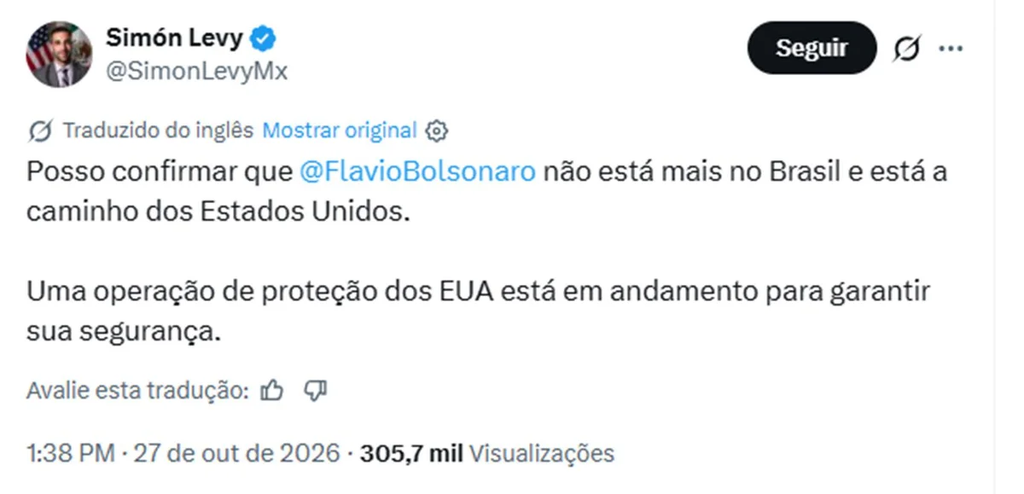Operação Alba: aliado de Trump explica qual é o plano com Flávio nos EUA